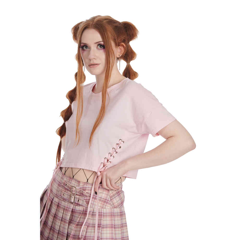 Banned - Yuri Crop top - Roze